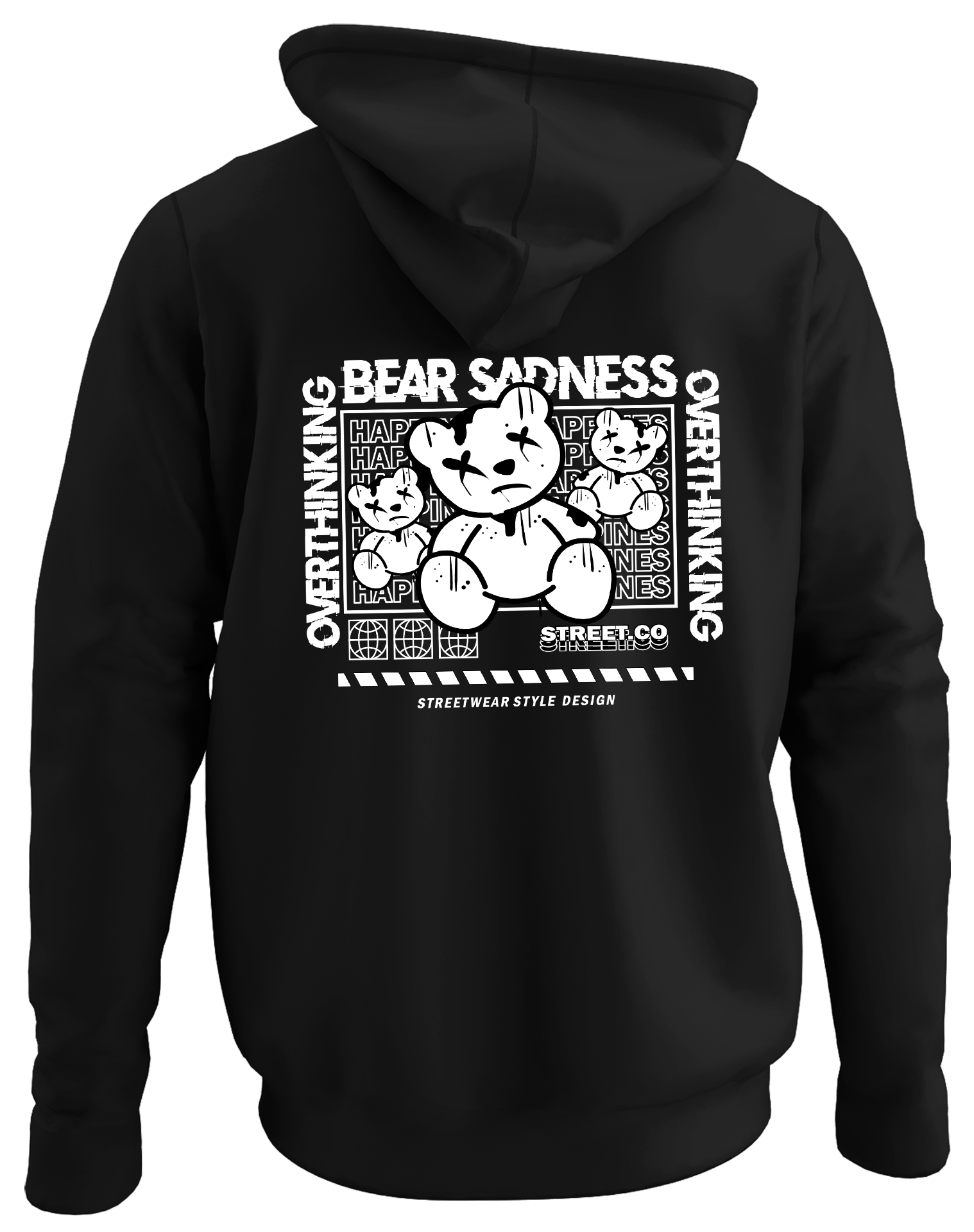 Alfaq Overthink bear sadness hoodie
